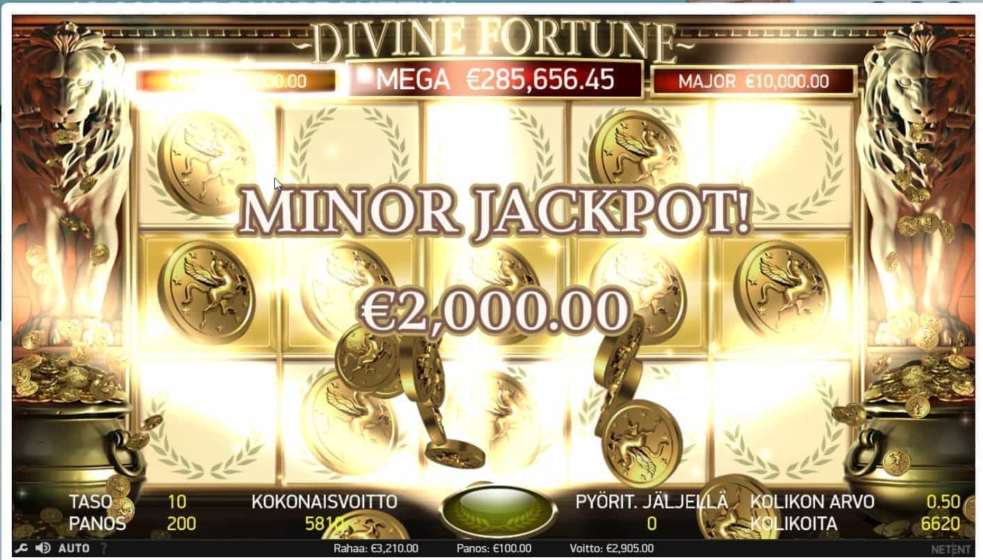 Divine Fortune: Minor Jackpot - 2000 €.