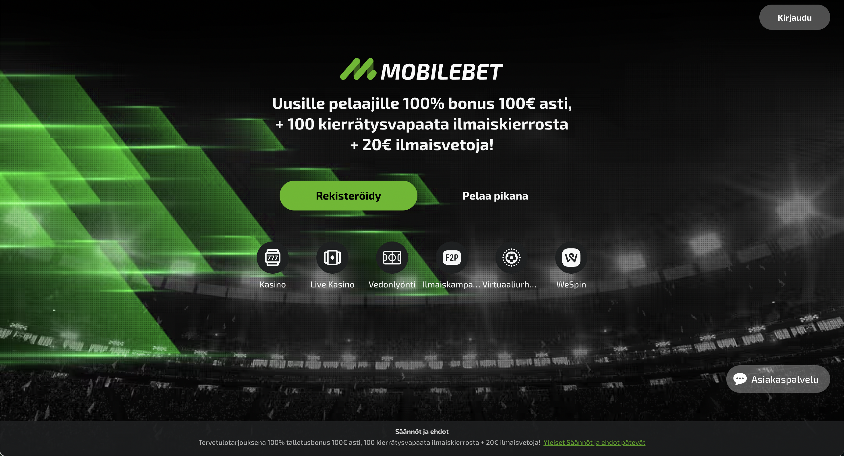 Mobilebet etusivu
