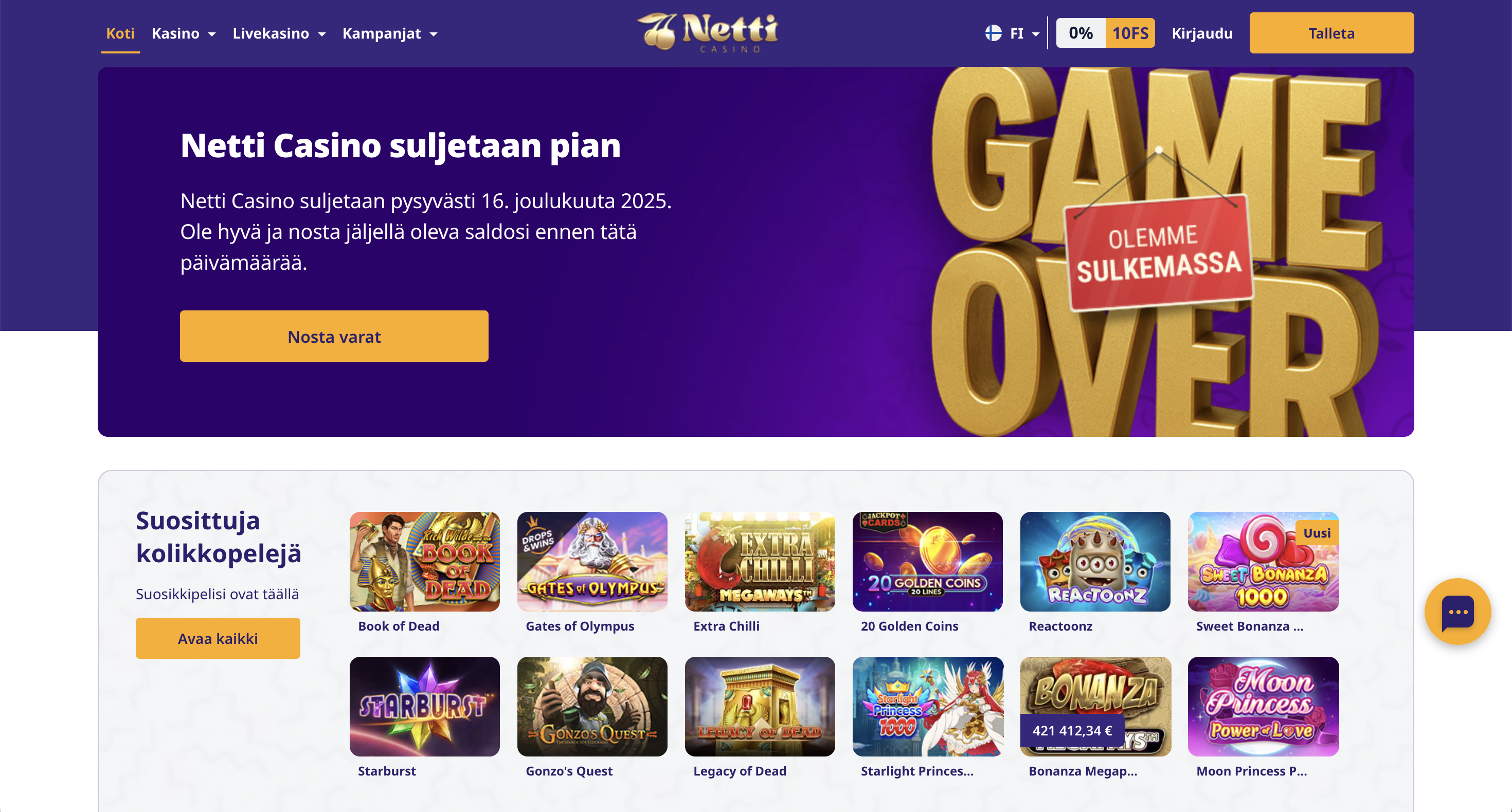 Netticasino etusivu