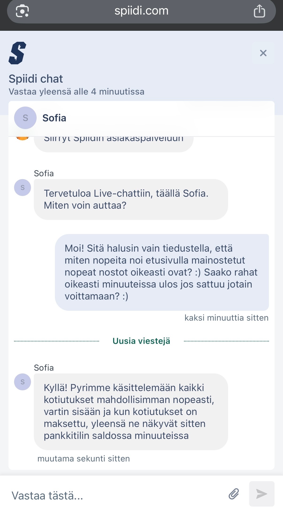 Spiidi Asiakaspalvelu